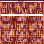 Maglia da calcio personalizzata con stampa a sublimazione Crimson Gold-White Line