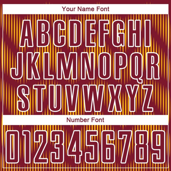 Maglia da calcio personalizzata con stampa a sublimazione Crimson Gold-White Line