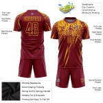 Maglia da calcio personalizzata Crimson Yellow Sublimation