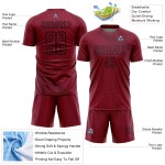 Maglia da calcio personalizzata Crimson Black Geometric Shapes Sublimation