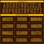 Maglia da calcio personalizzata con stampa sublimatica a righe gialle e marroni